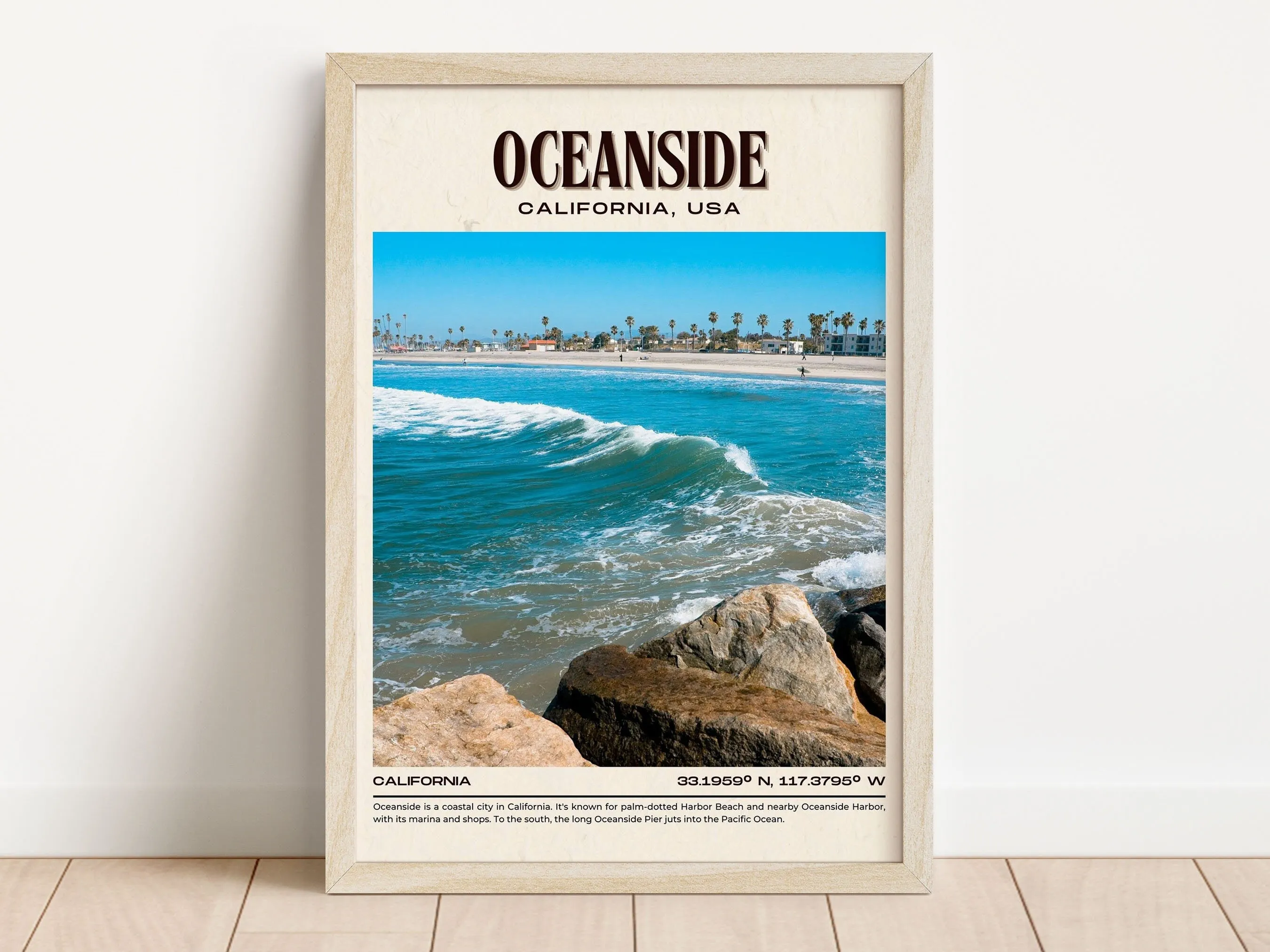 Oceanside Vintage Wall Art, California, USA