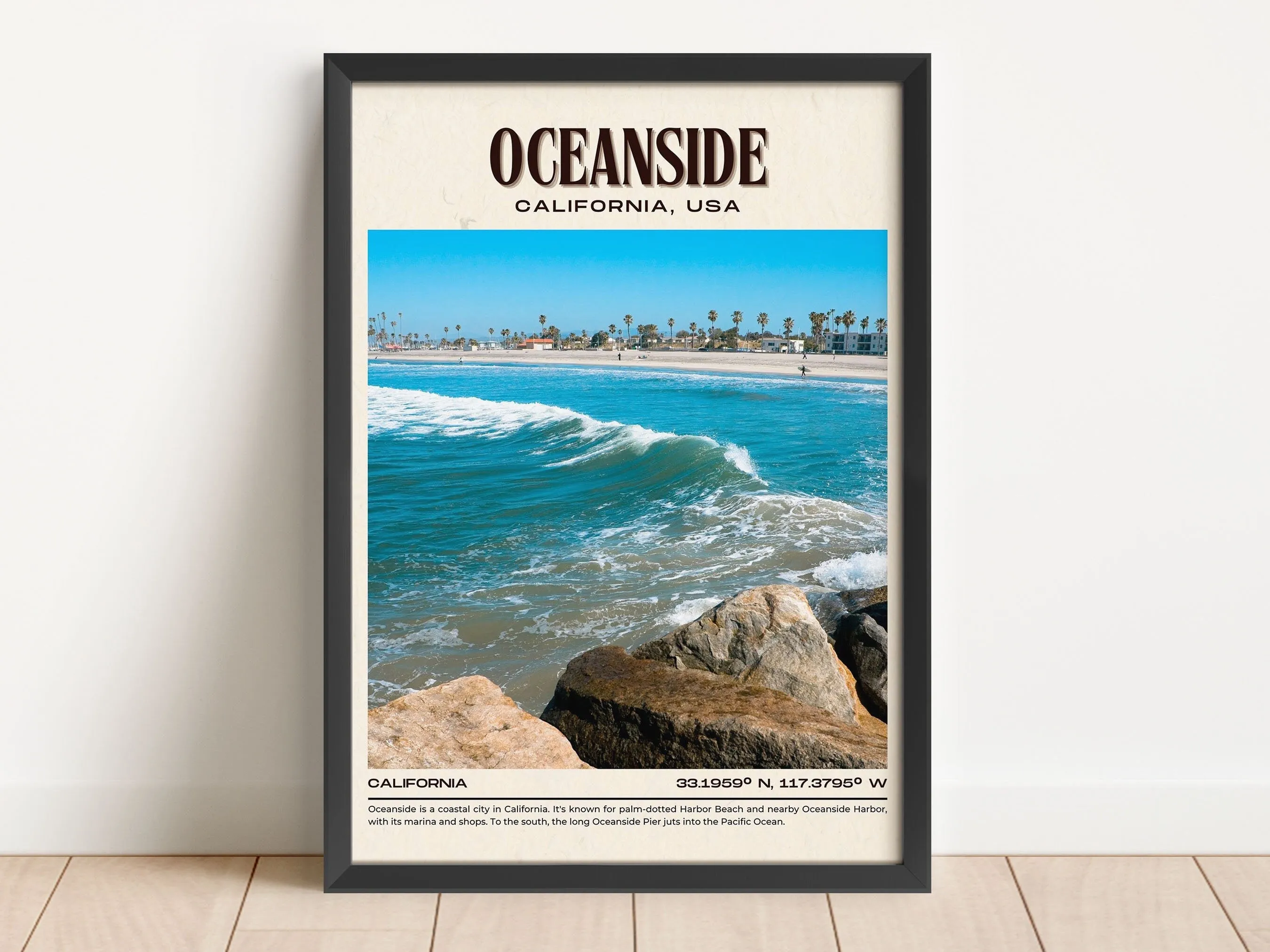 Oceanside Vintage Wall Art, California, USA
