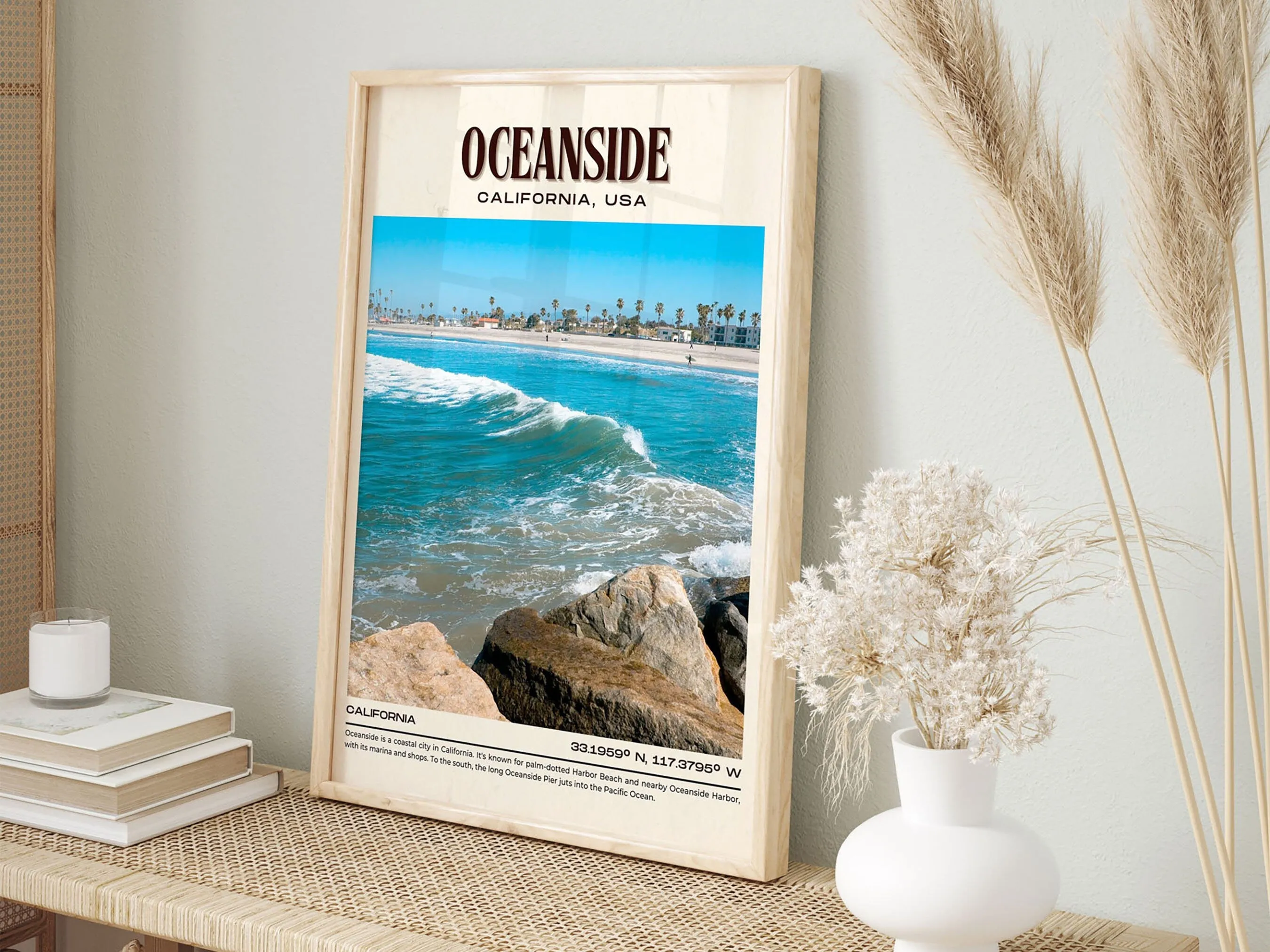 Oceanside Vintage Wall Art, California, USA