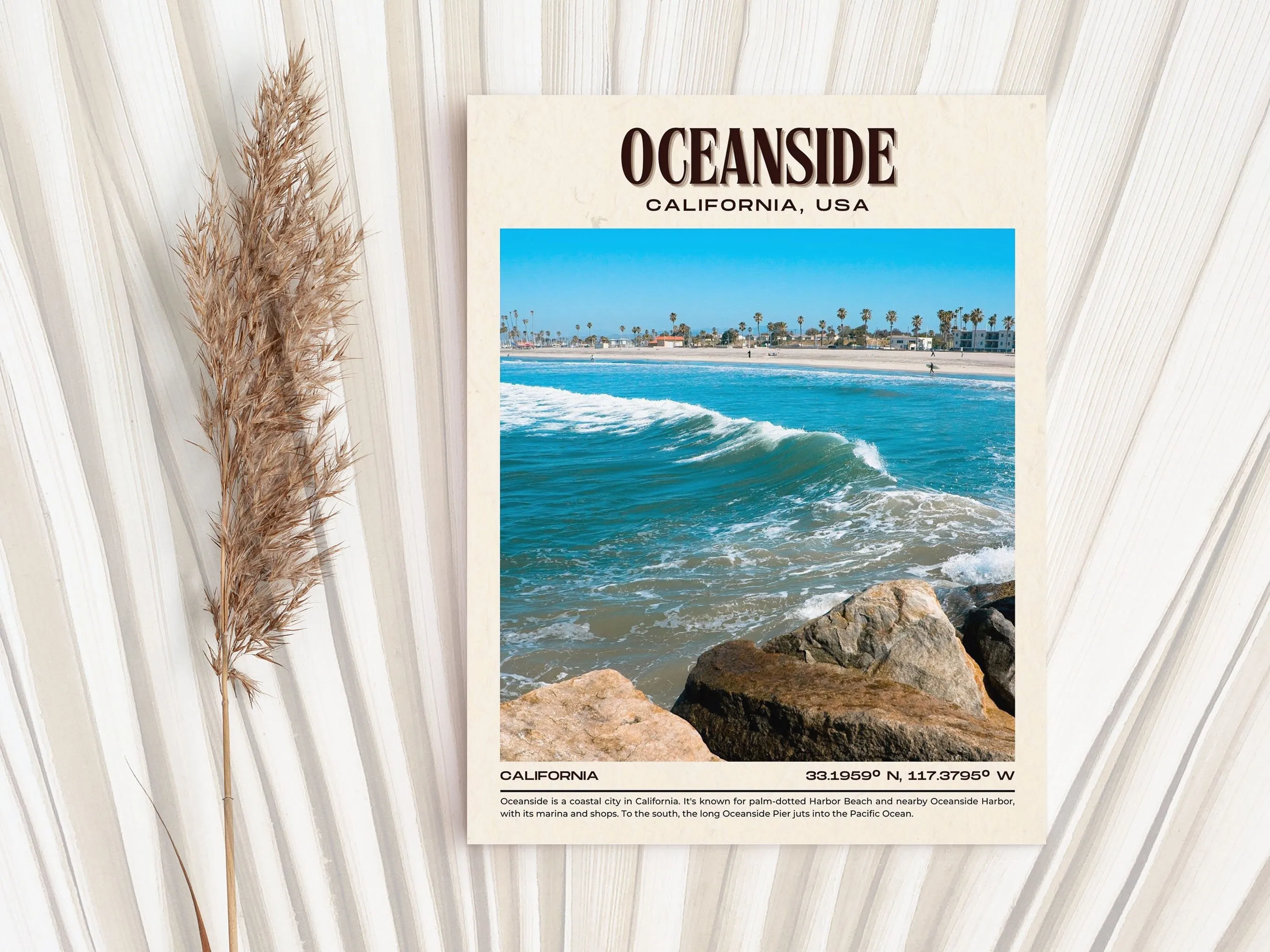 Oceanside Vintage Wall Art, California, USA