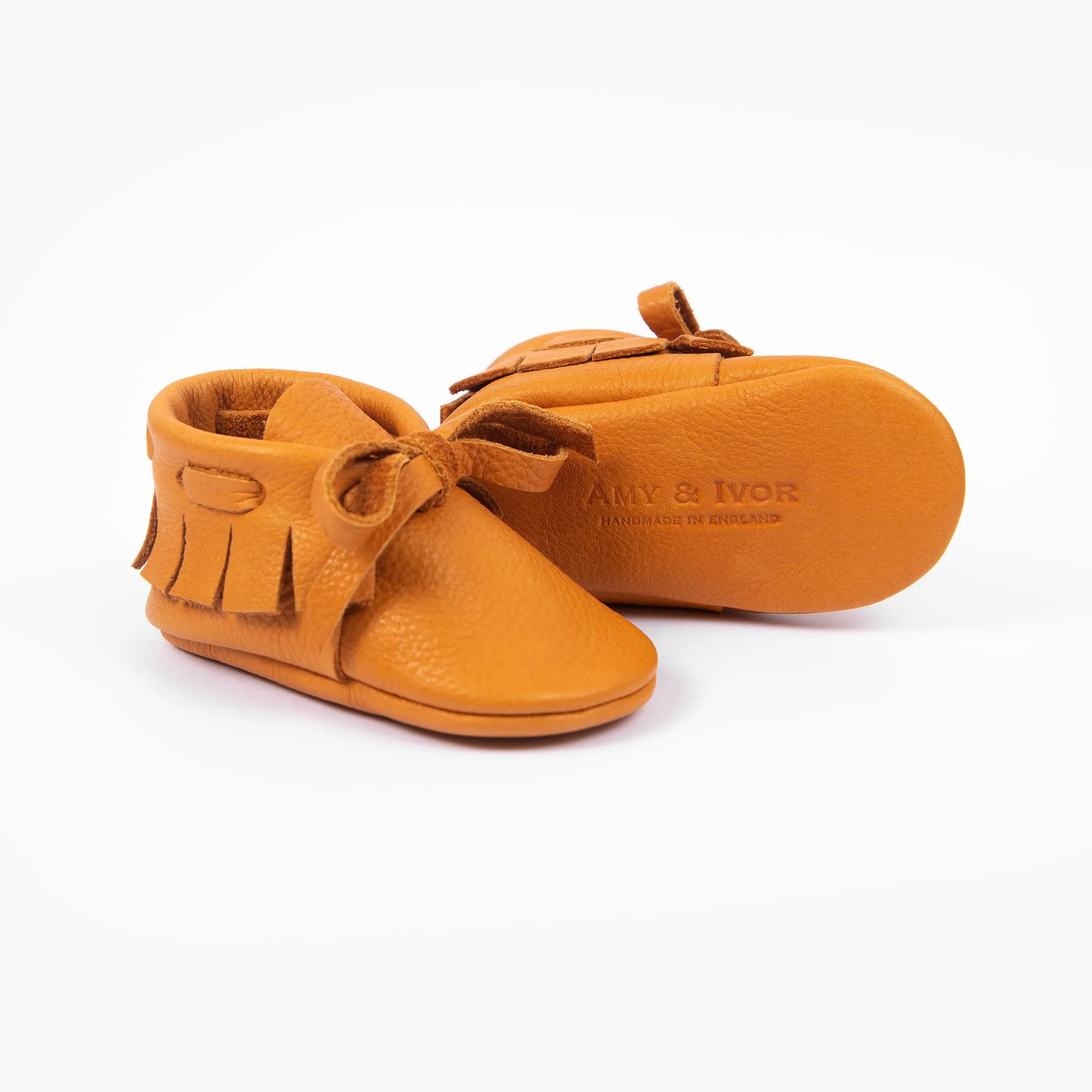 OCHRE LACED MOCCASINS