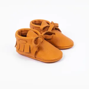 OCHRE LACED MOCCASINS