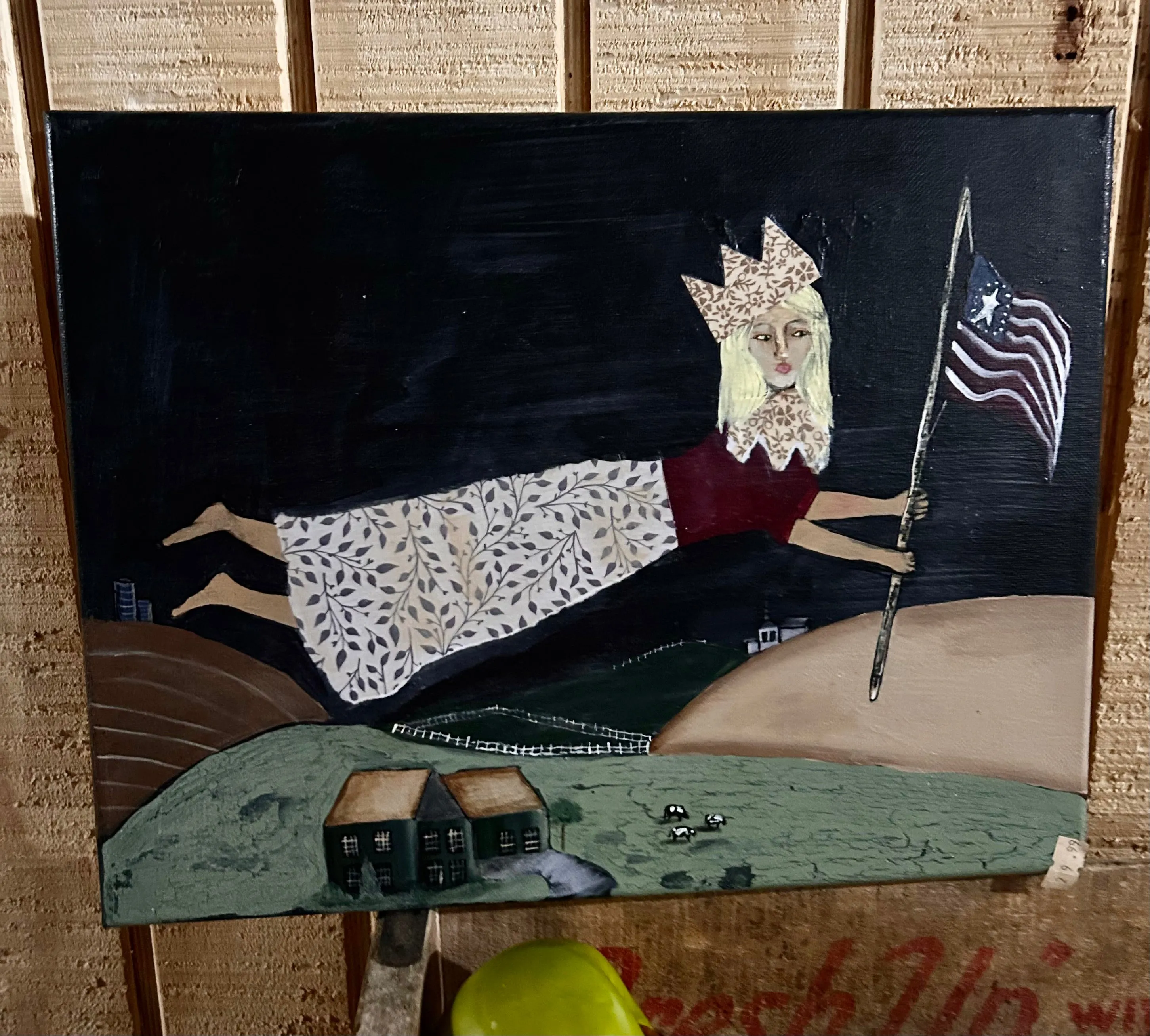 Old Glory Angel Painting