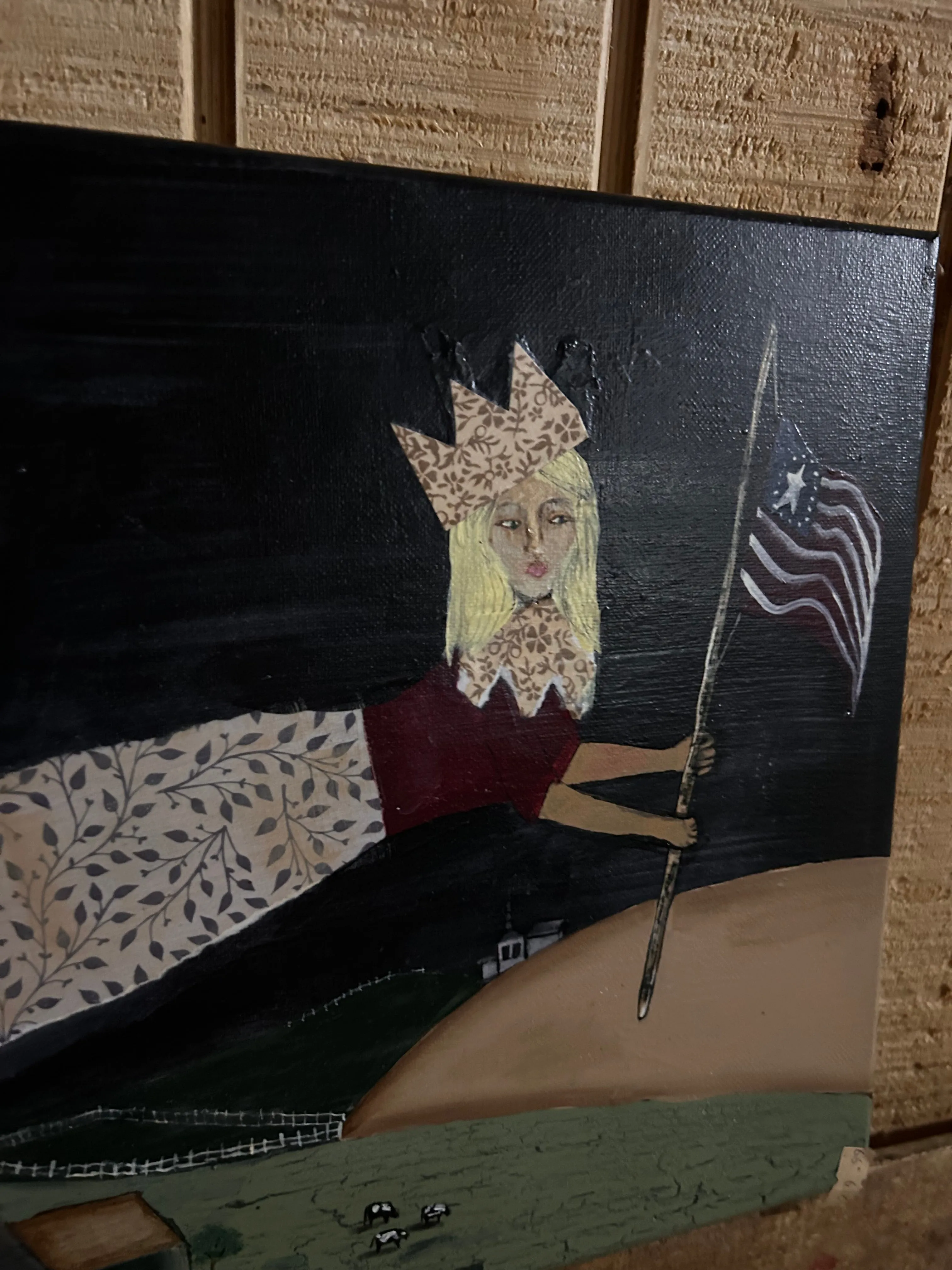 Old Glory Angel Painting