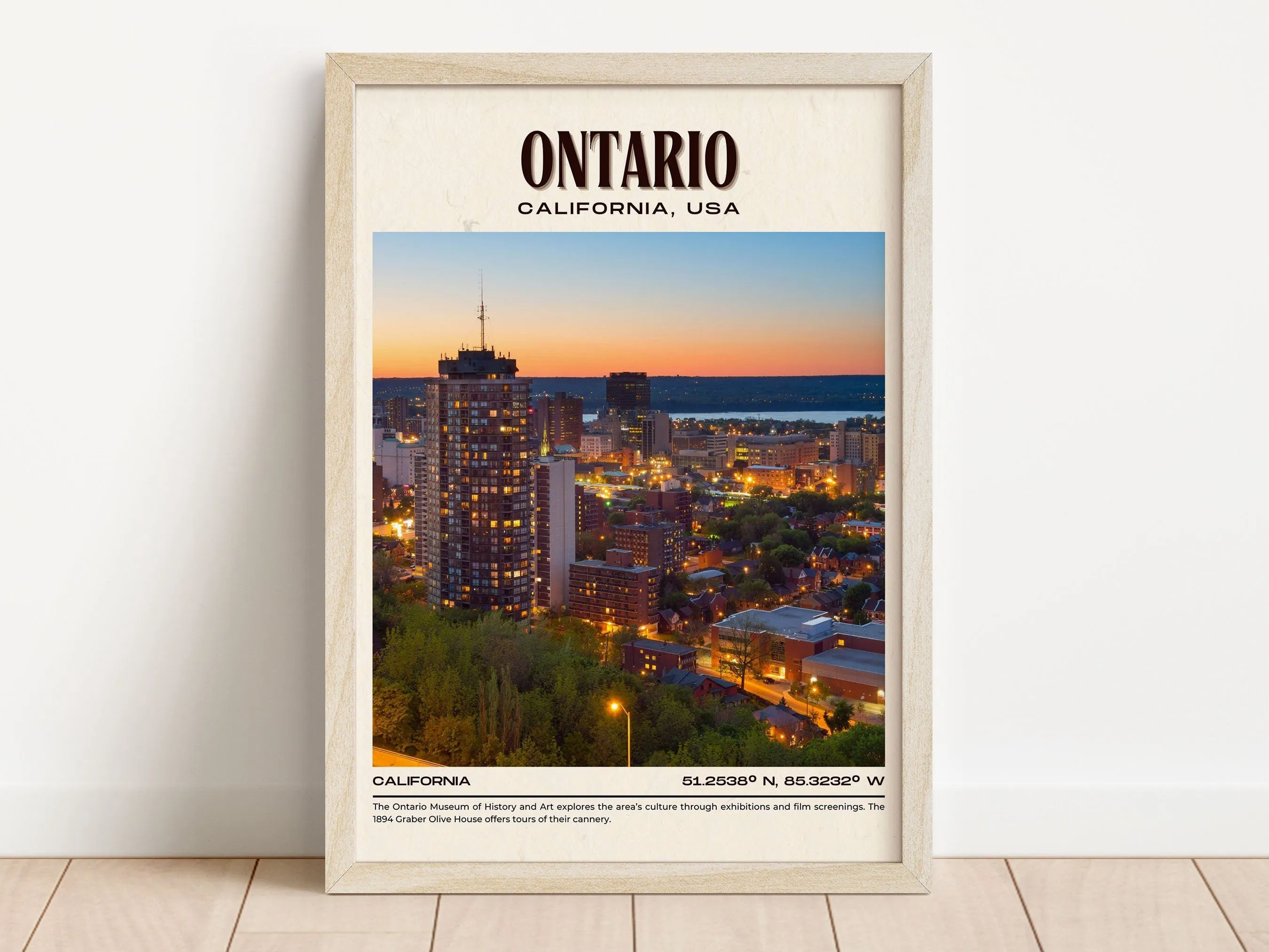 Ontario Vintage Wall Art, California, USA