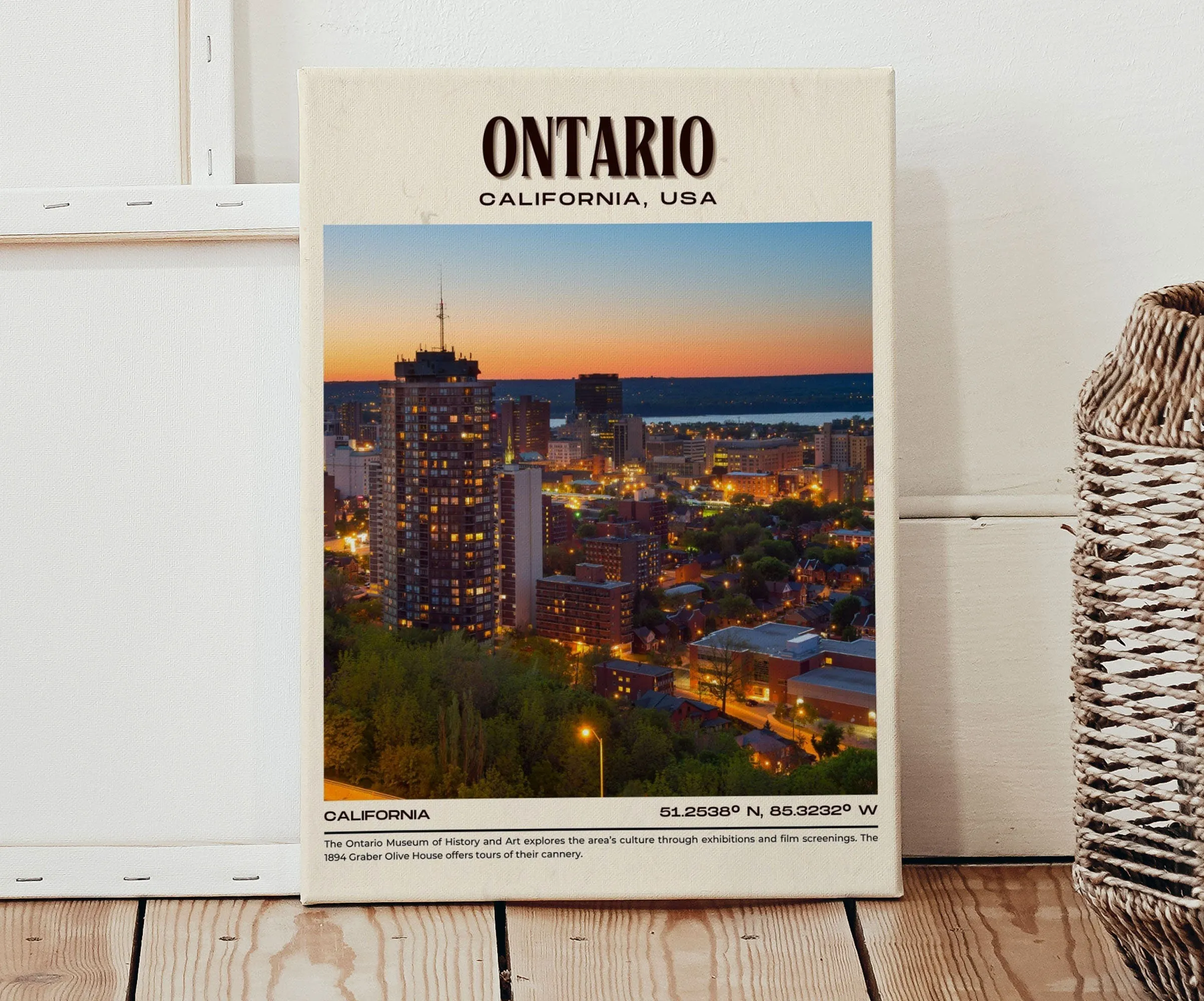 Ontario Vintage Wall Art, California, USA