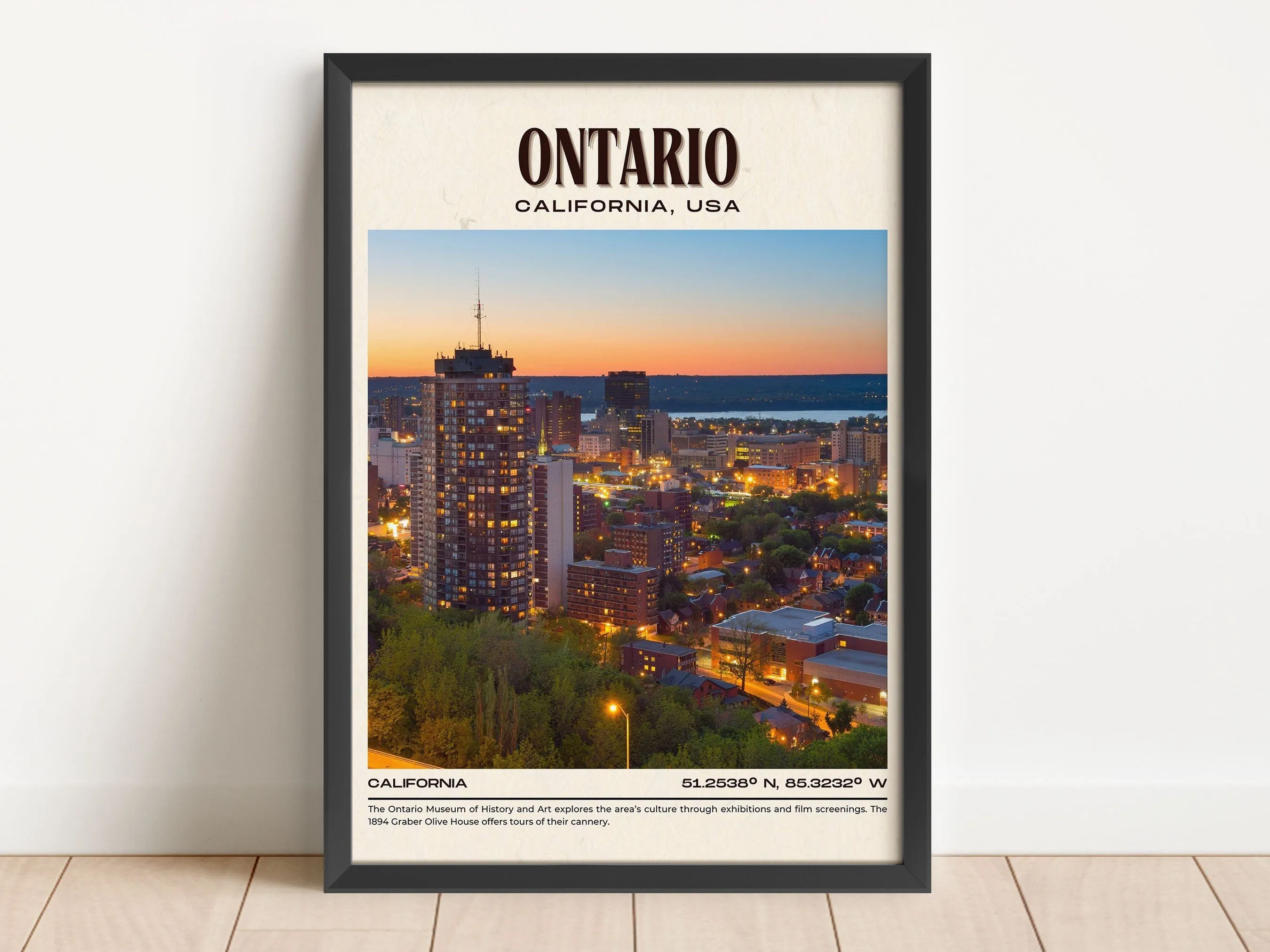 Ontario Vintage Wall Art, California, USA