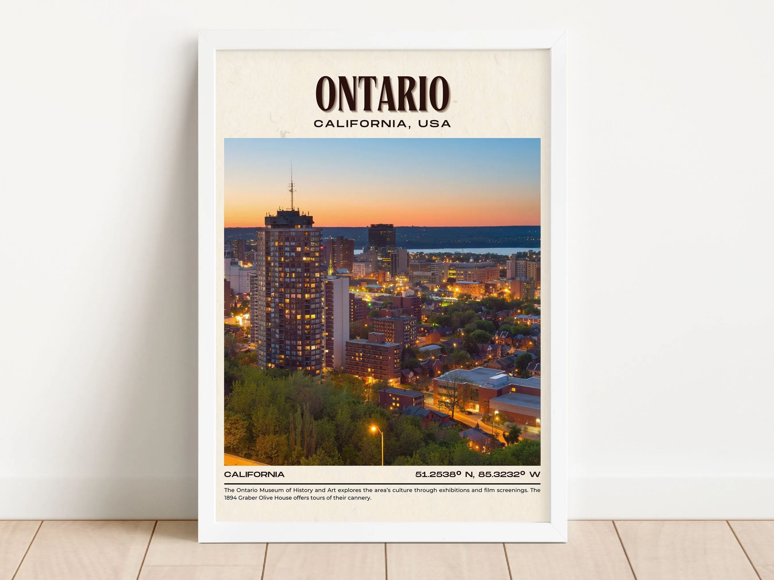 Ontario Vintage Wall Art, California, USA