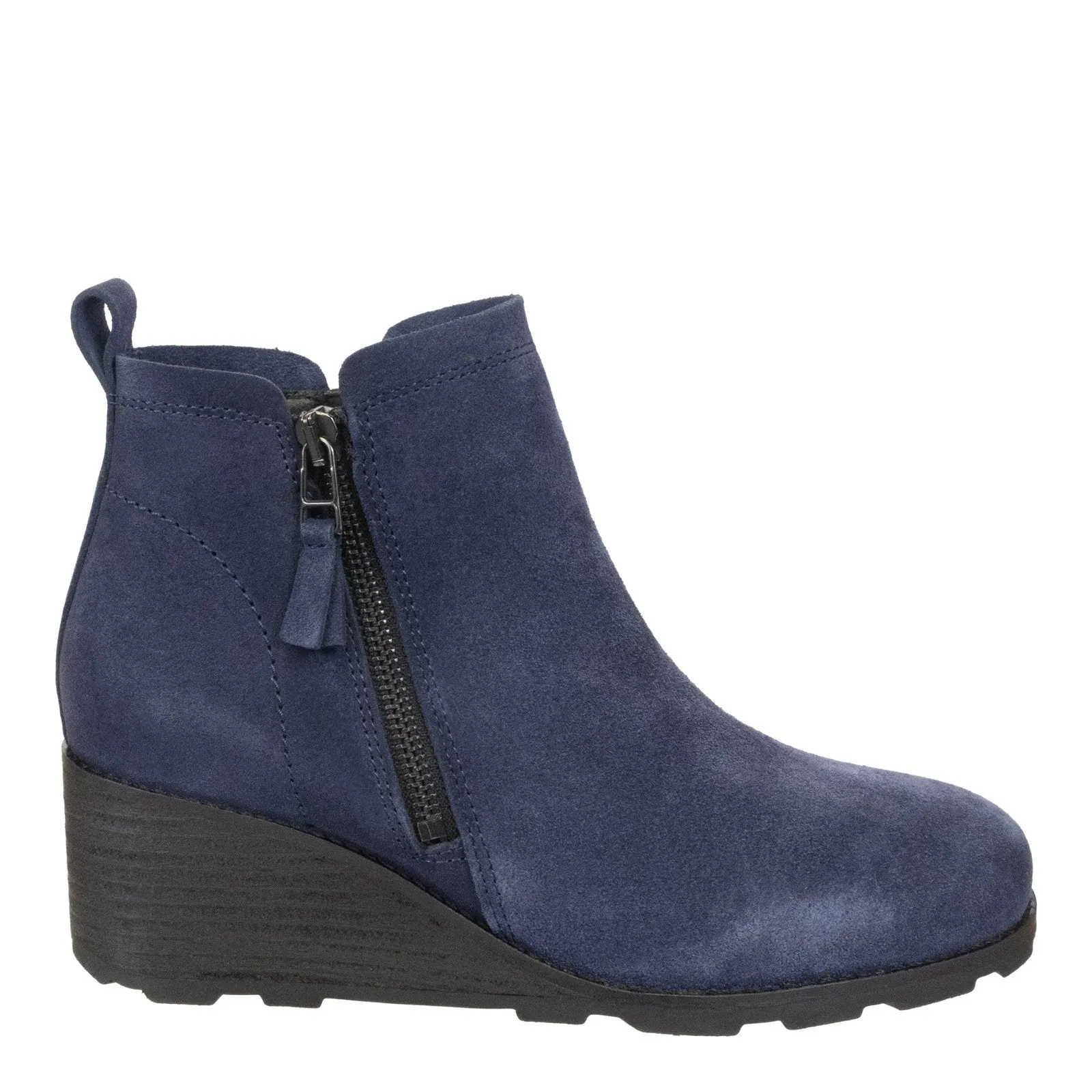 OTBT: STORY in NAVY Wedge Ankle Boots