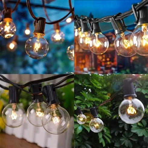 Outdoor Patio Lights - 20 Feet Round Bulb I SPAFAIR