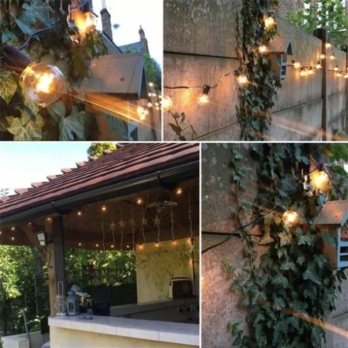 Outdoor Patio Lights - 20 Feet Round Bulb I SPAFAIR