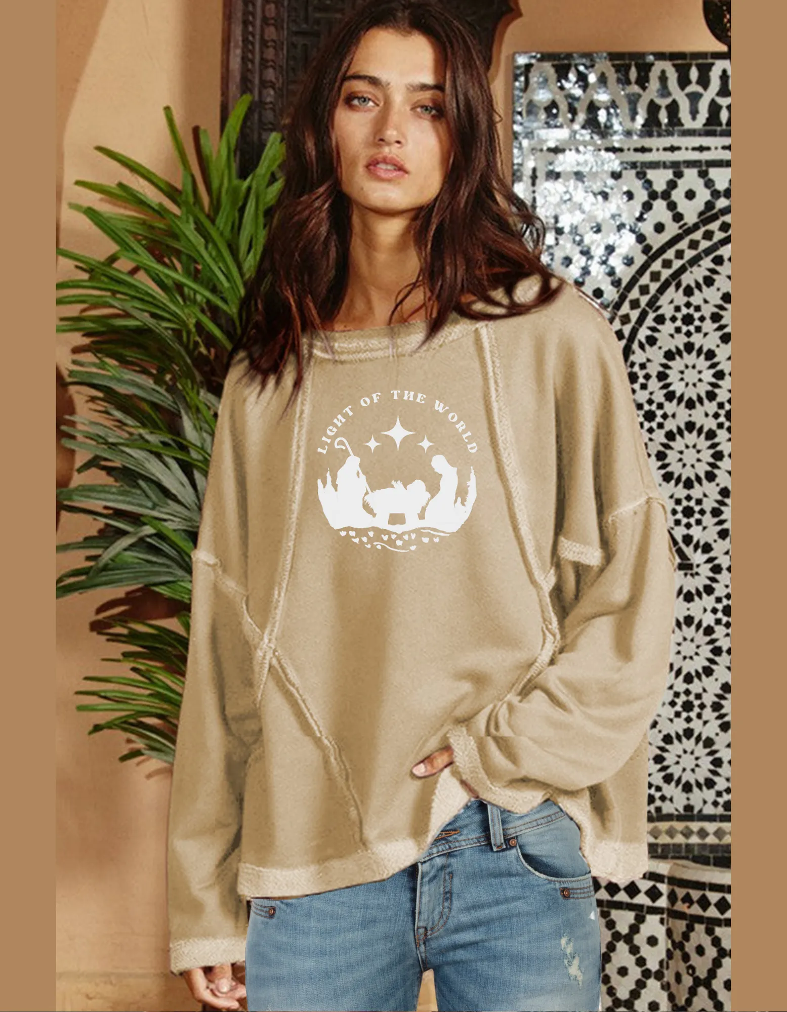Oversized Loungewear Light Sweatshirt