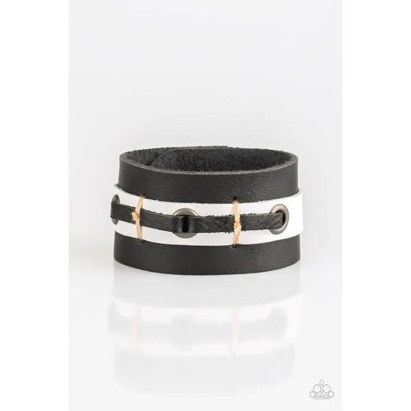 Paparazzi "Bear Lake - Black" Leather Men's Bracelet