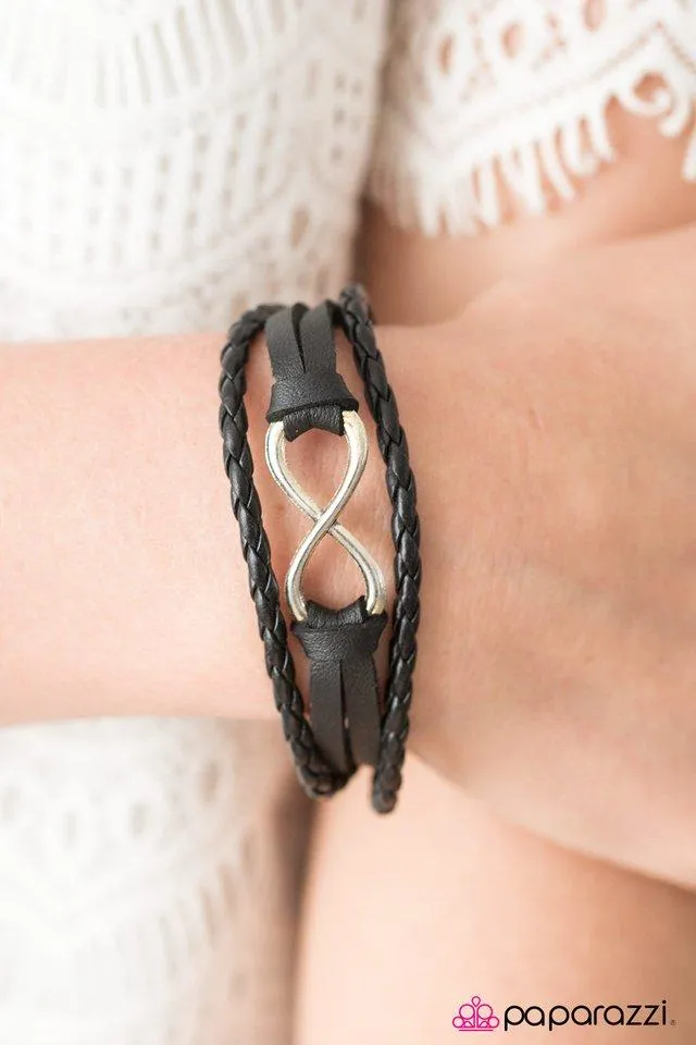 Paparazzi - Together Forever -Black Urban Bracelet
