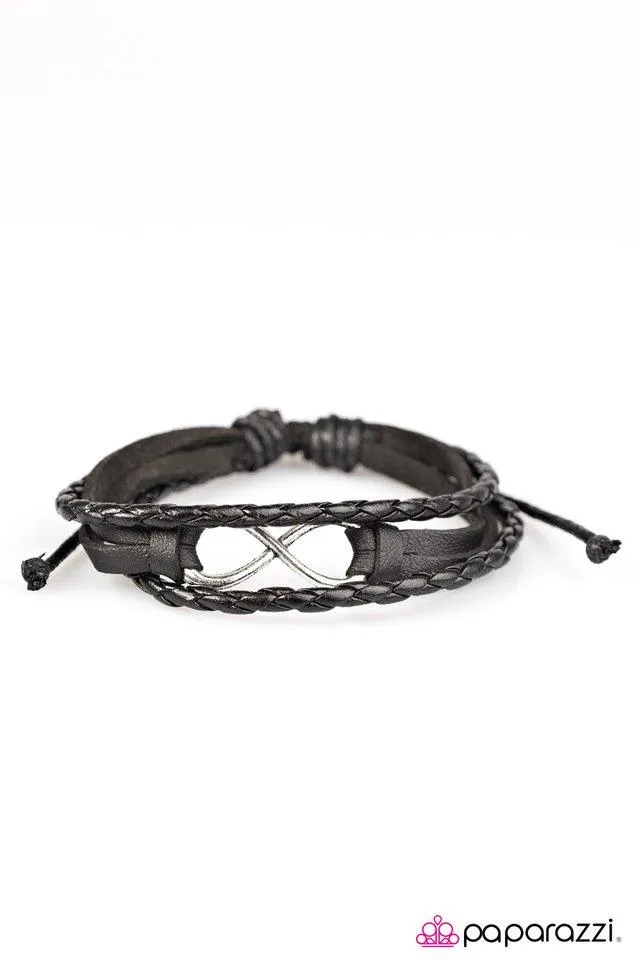 Paparazzi - Together Forever -Black Urban Bracelet