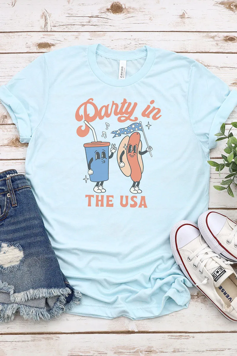 Party In The USA Tri-Blend Short Sleeve Tee