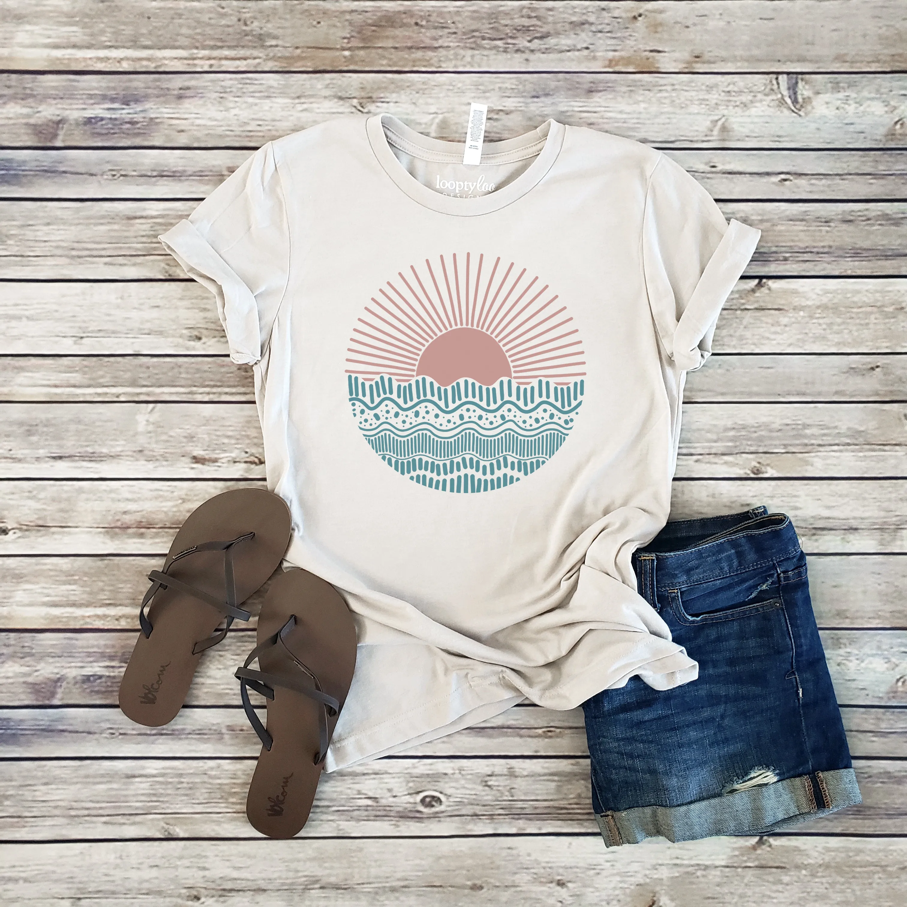 PATTERNED SUNSET TEE | 2 COLOR OPTIONS