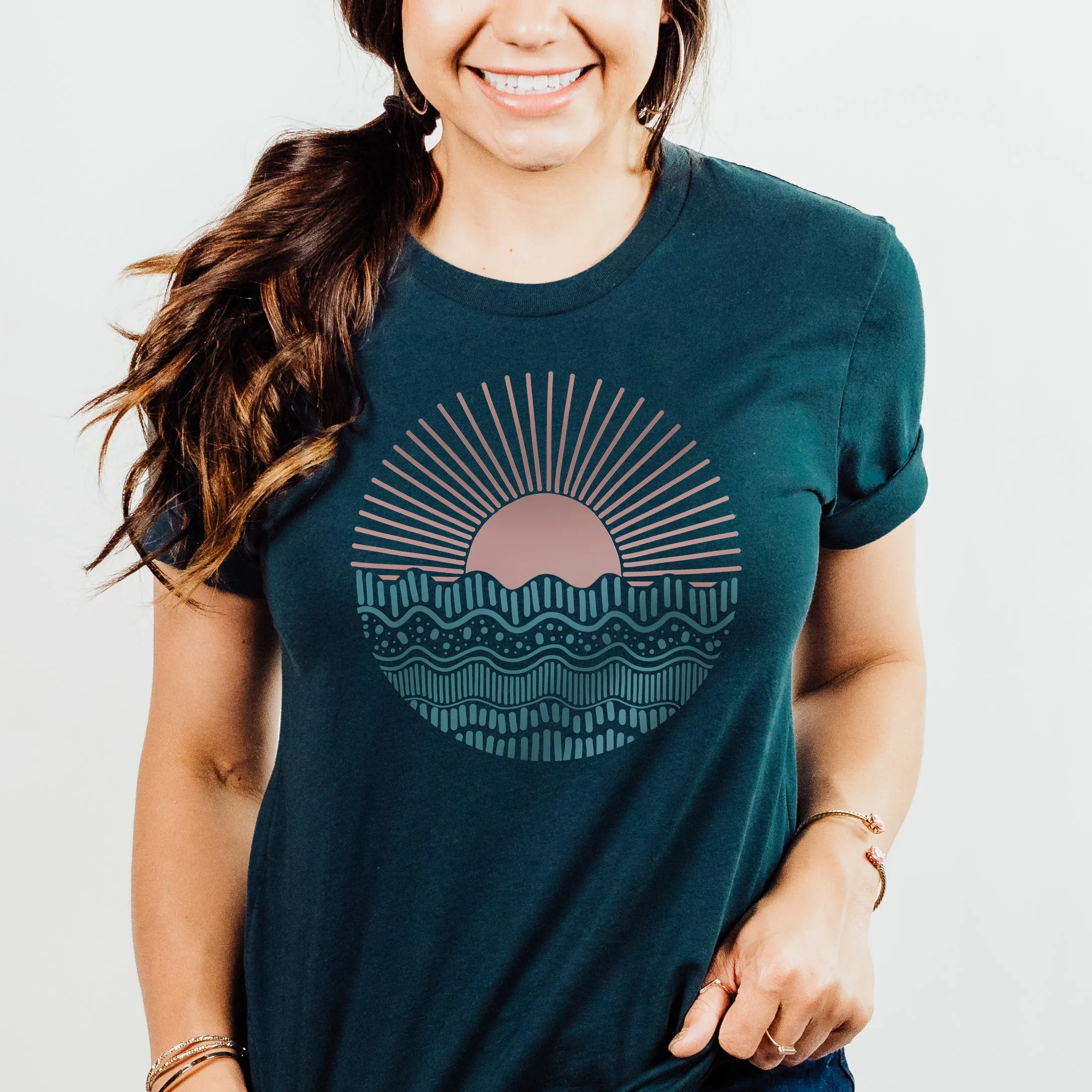 PATTERNED SUNSET TEE | 2 COLOR OPTIONS