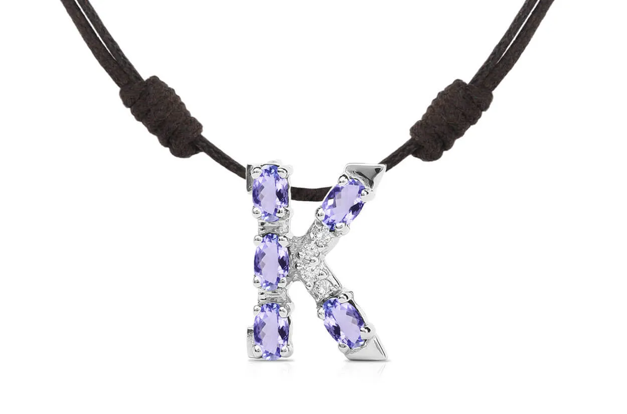 Pendant Letter K Initial 18kt Gold