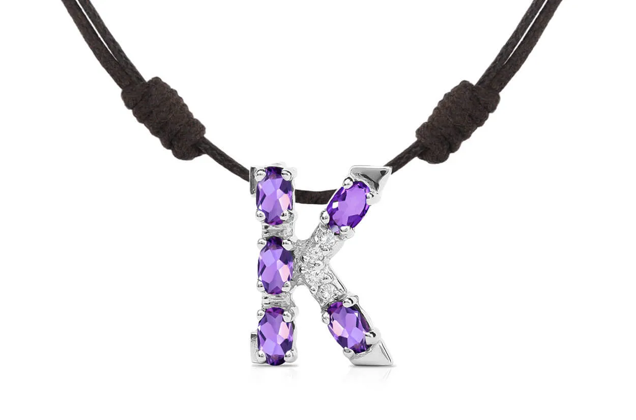 Pendant Letter K Initial 18kt Gold