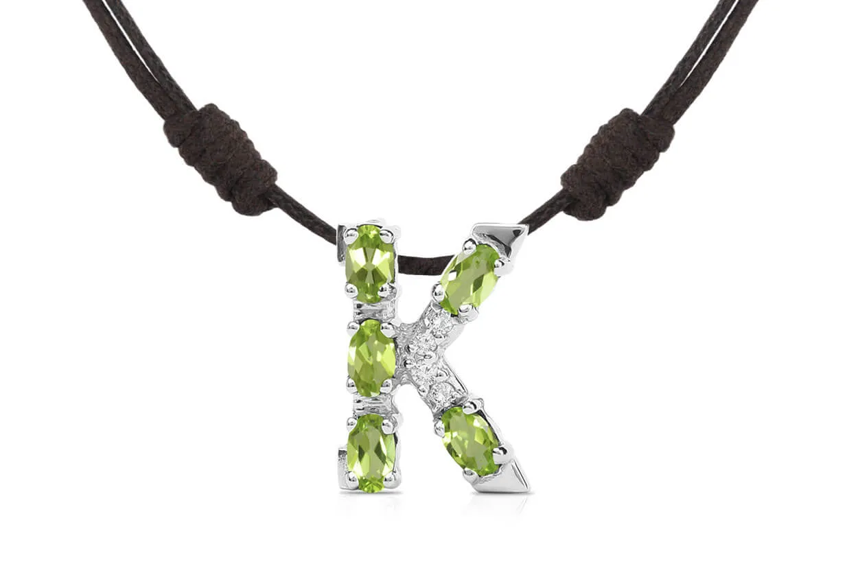 Pendant Letter K Initial 18kt Gold