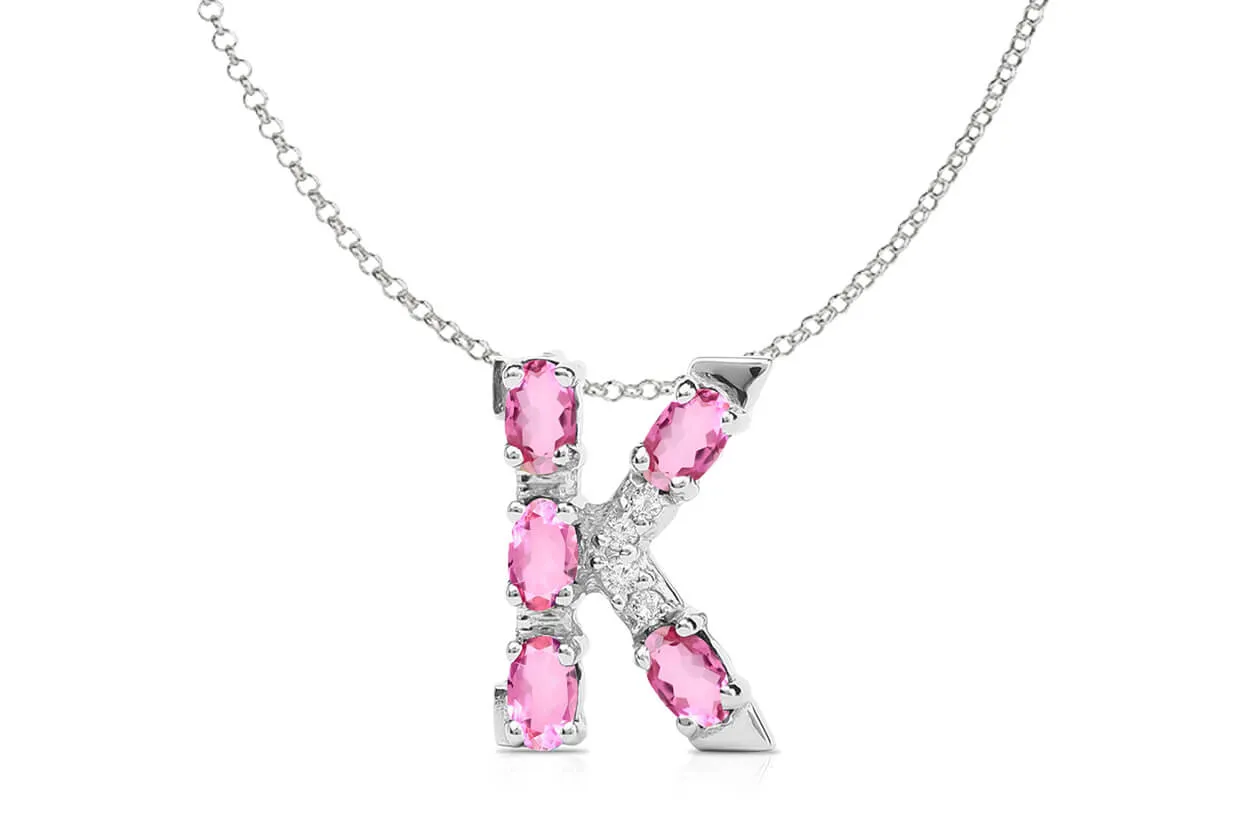 Pendant Letter K Initial 18kt Gold