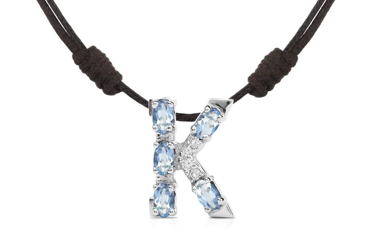 Pendant Letter K Initial 18kt Gold