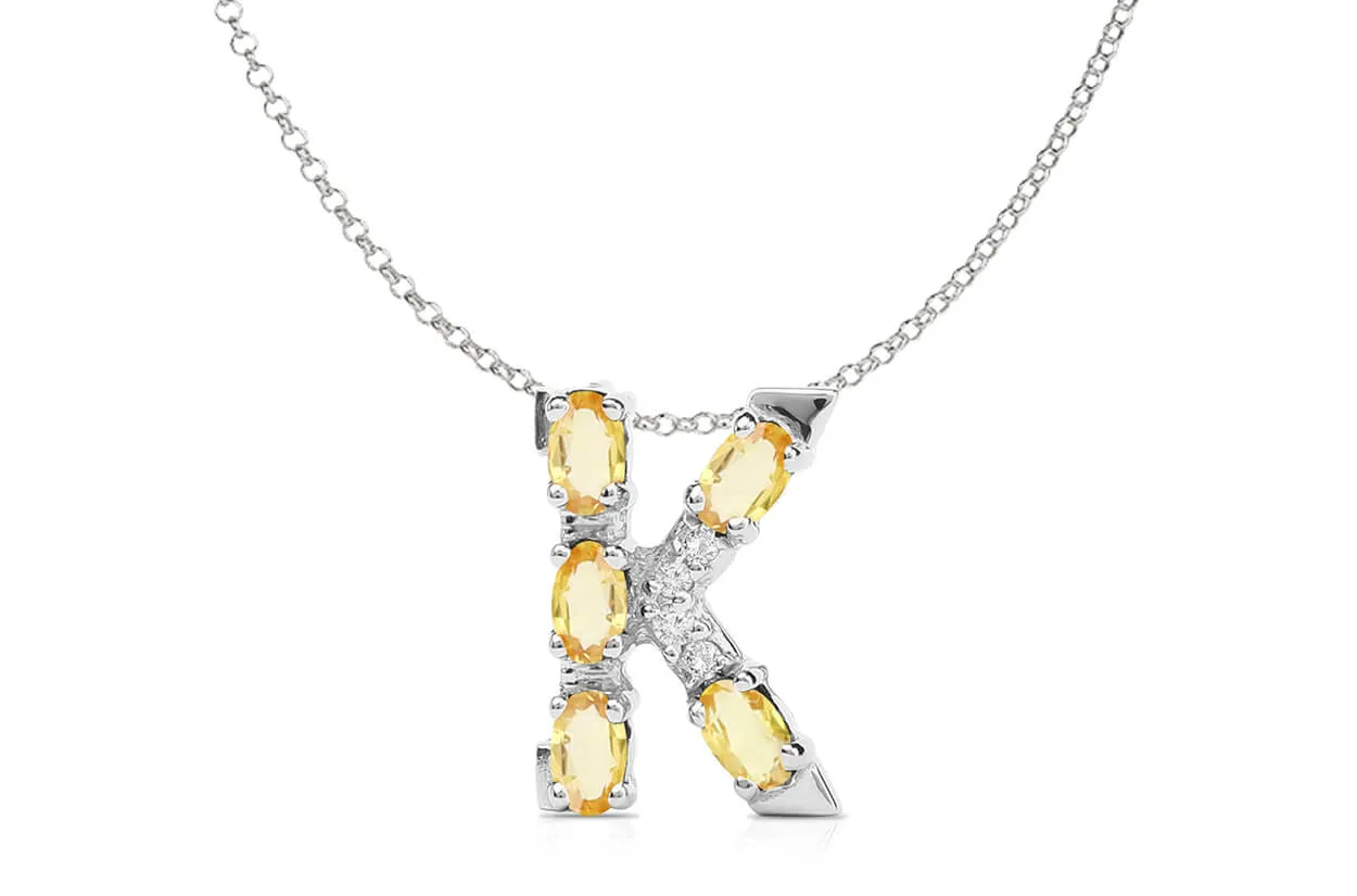 Pendant Letter K Initial 18kt Gold