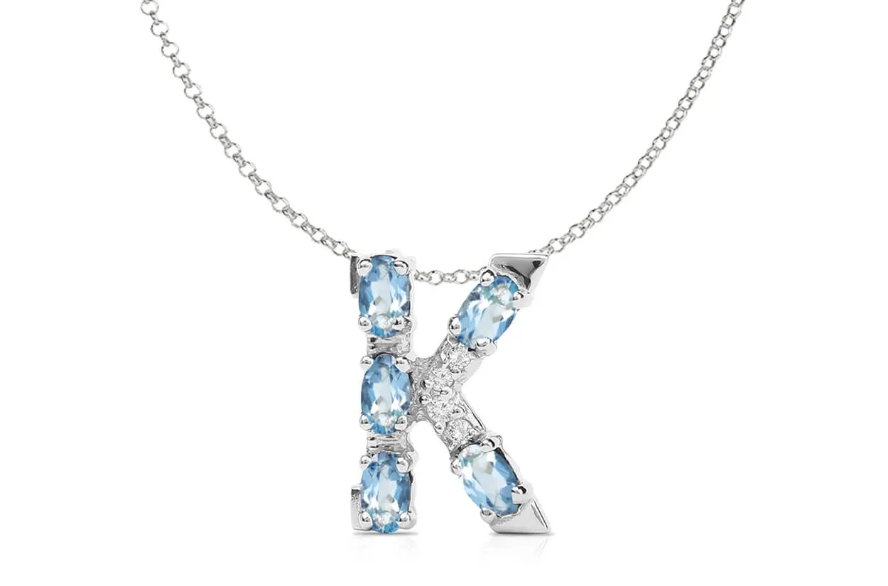 Pendant Letter K Initial 18kt Gold
