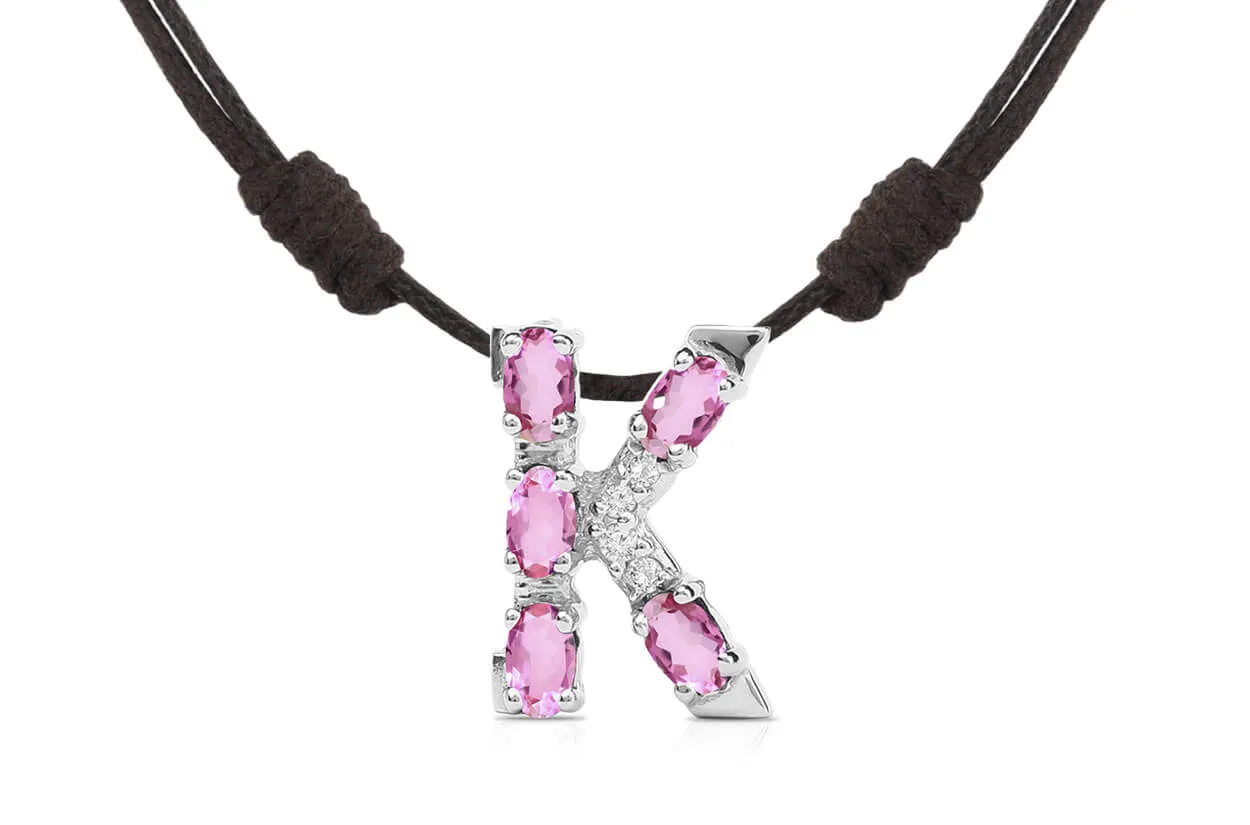 Pendant Letter K Initial 18kt Gold