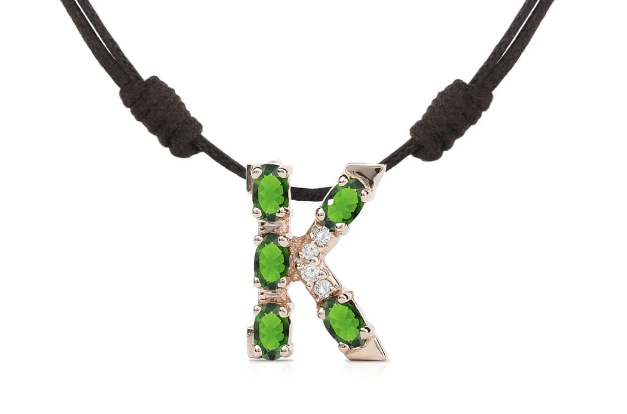 Pendant Letter K Initial 18kt Gold