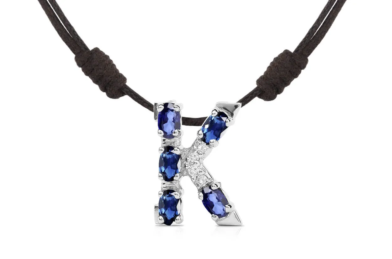 Pendant Letter K Initial 18kt Gold