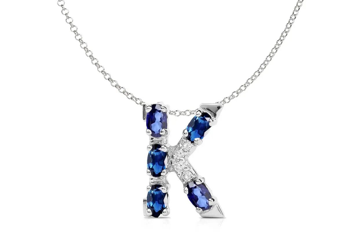 Pendant Letter K Initial 18kt Gold