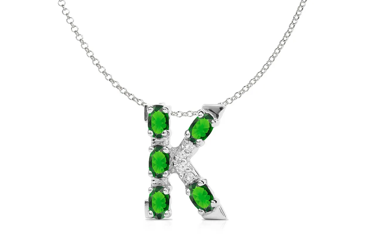 Pendant Letter K Initial 18kt Gold