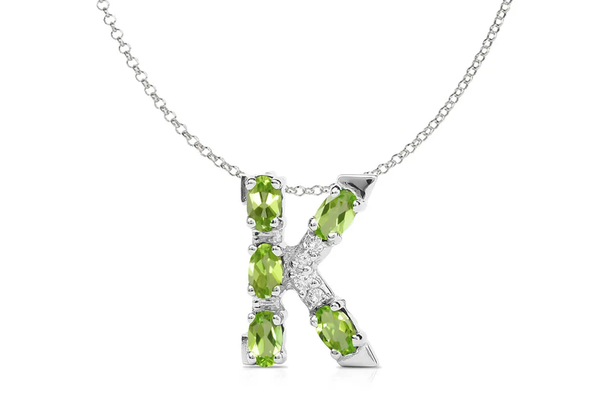 Pendant Letter K Initial 18kt Gold