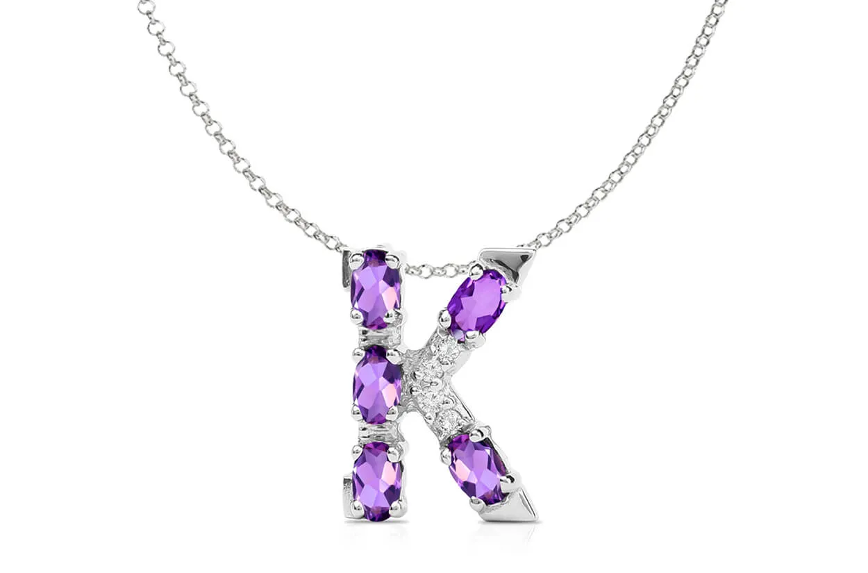 Pendant Letter K Initial 18kt Gold