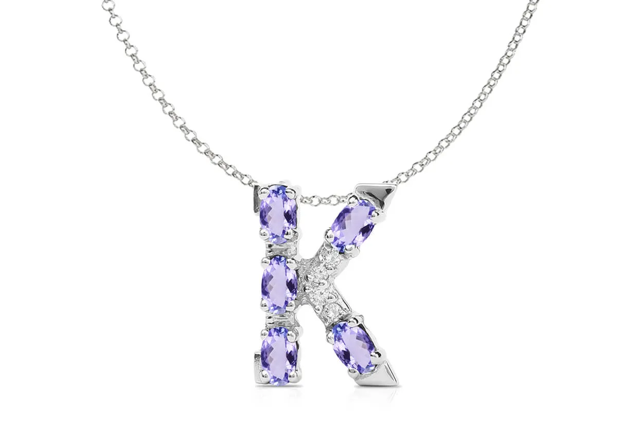 Pendant Letter K Initial 18kt Gold