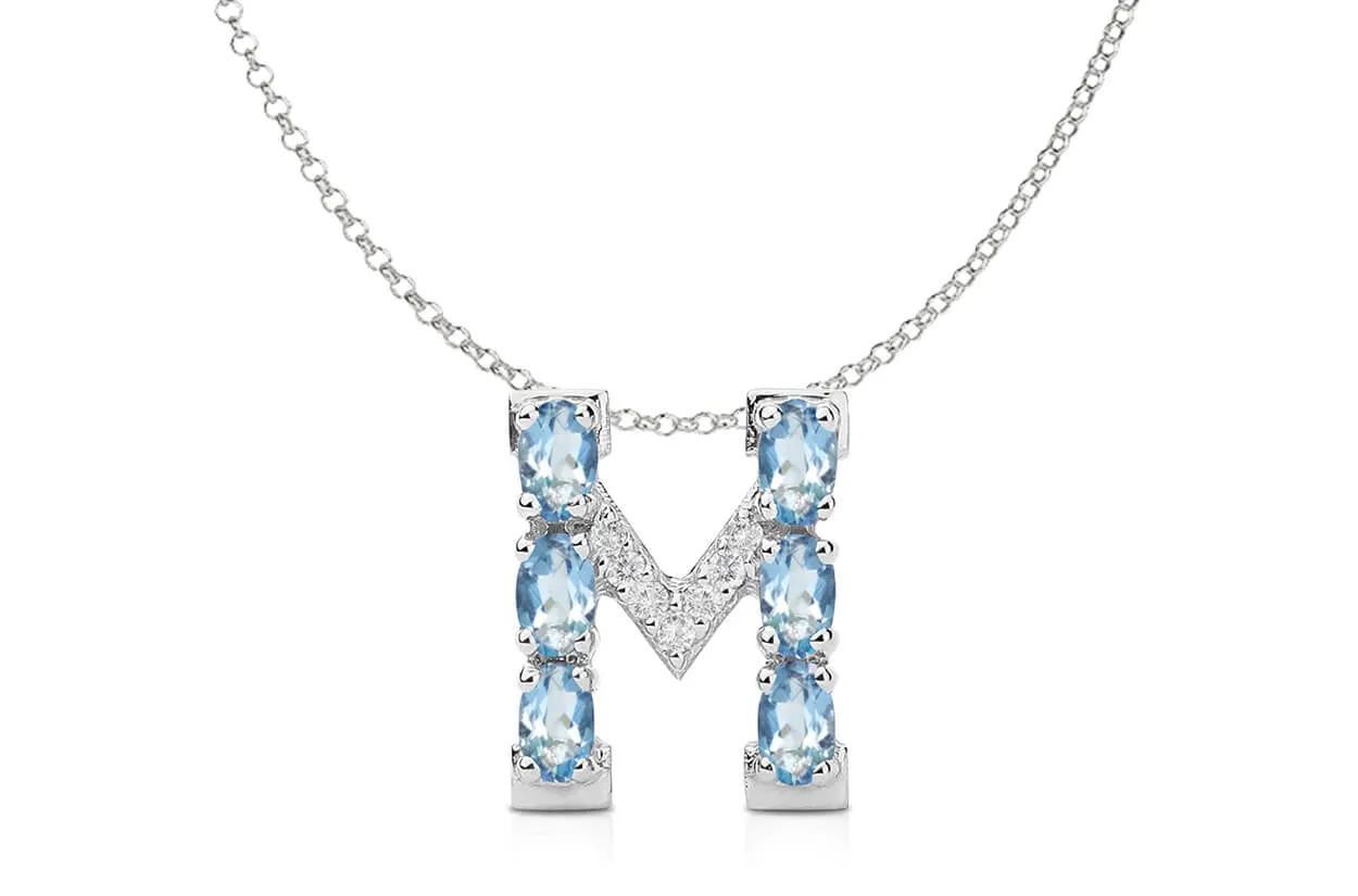 Pendant Letter M Initial 18kt Gold