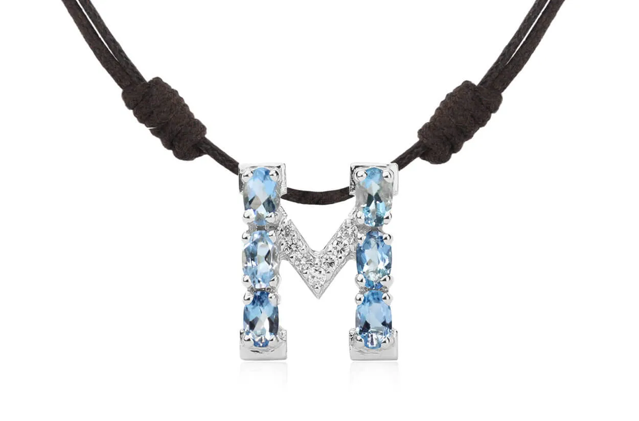 Pendant Letter M Initial 18kt Gold