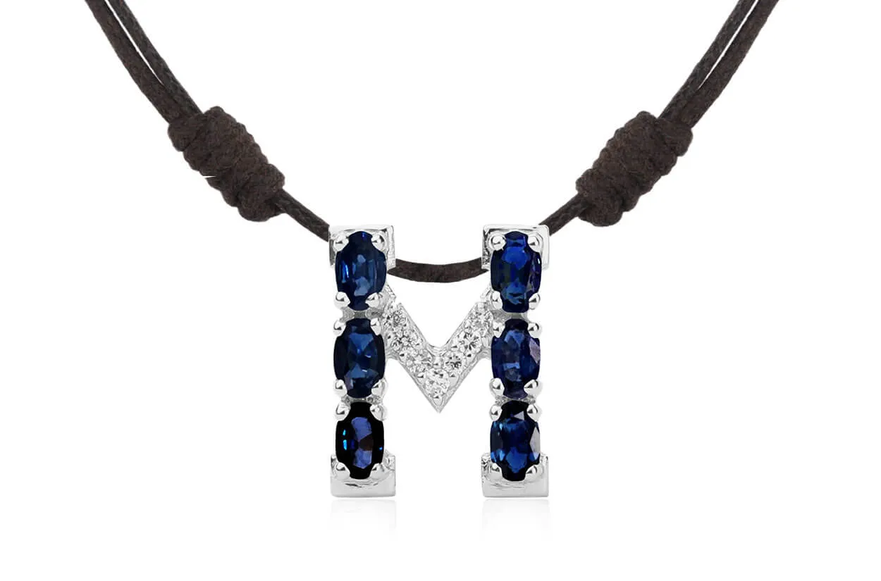 Pendant Letter M Initial 18kt Gold