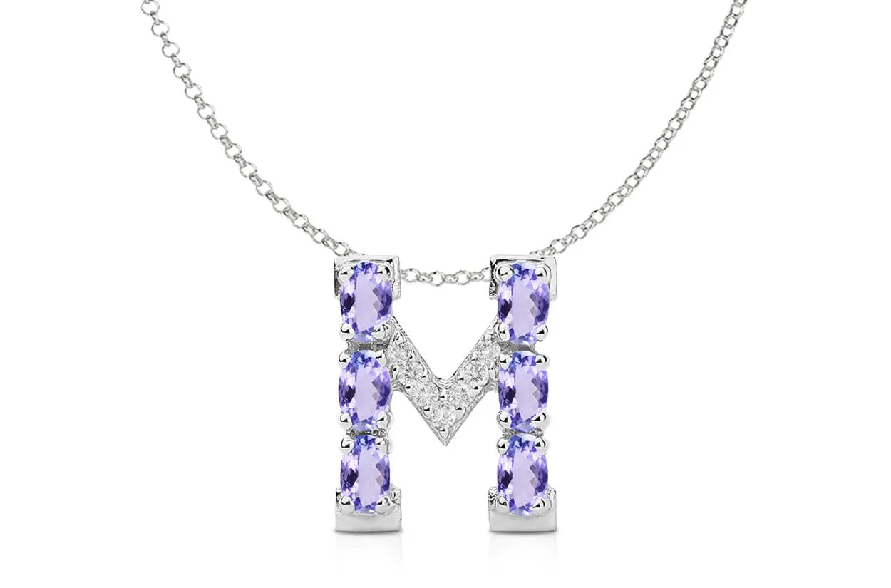 Pendant Letter M Initial 18kt Gold