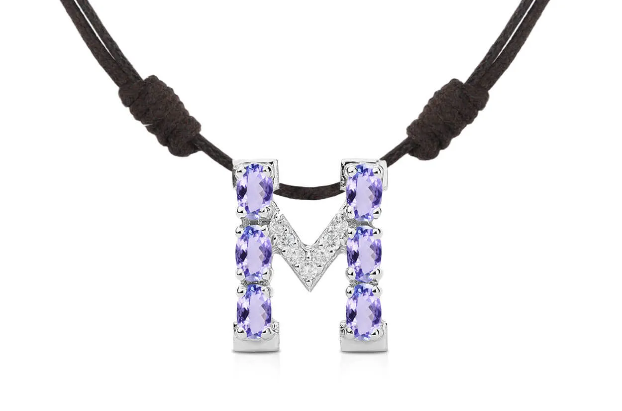 Pendant Letter M Initial 18kt Gold