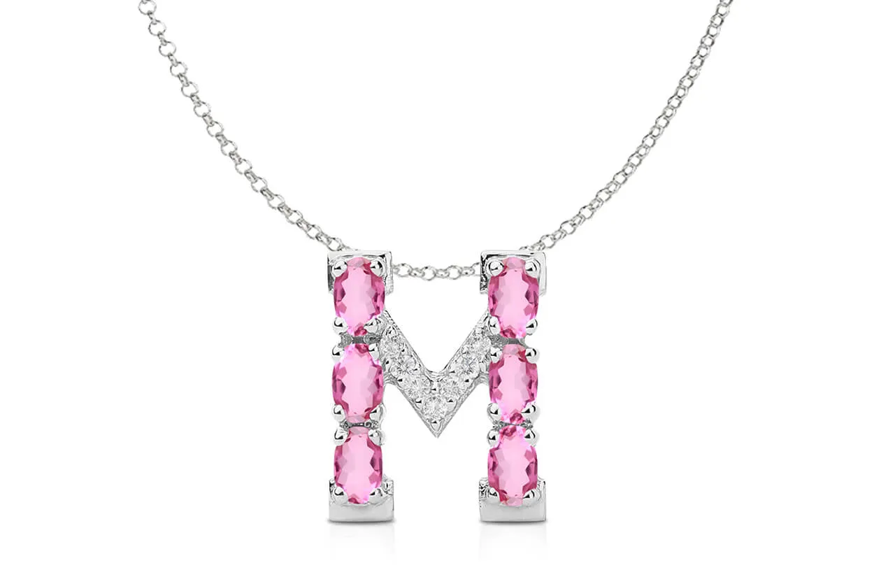 Pendant Letter M Initial 18kt Gold