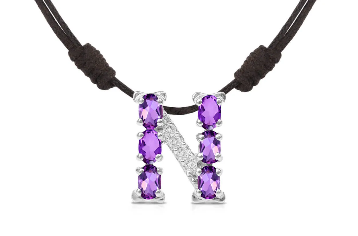 Pendant Letter N Initial 18kt Gold