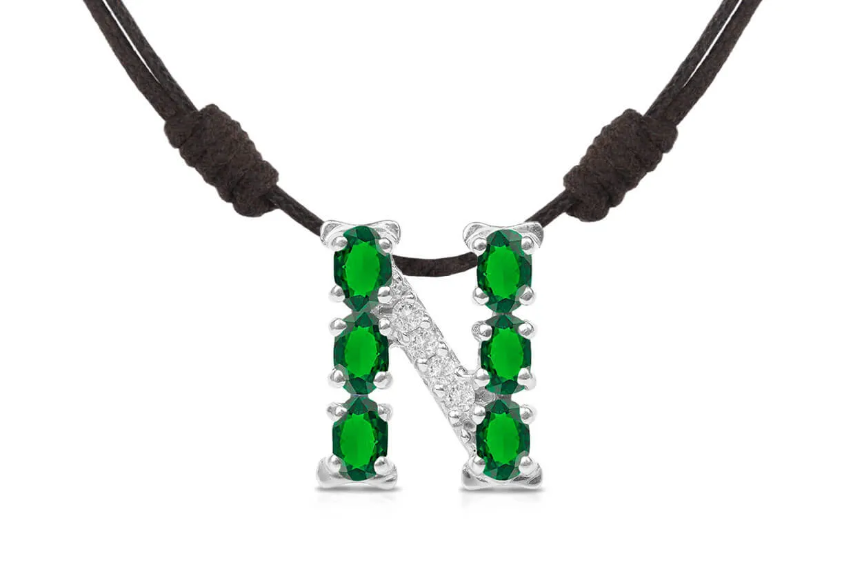 Pendant Letter N Initial 18kt Gold