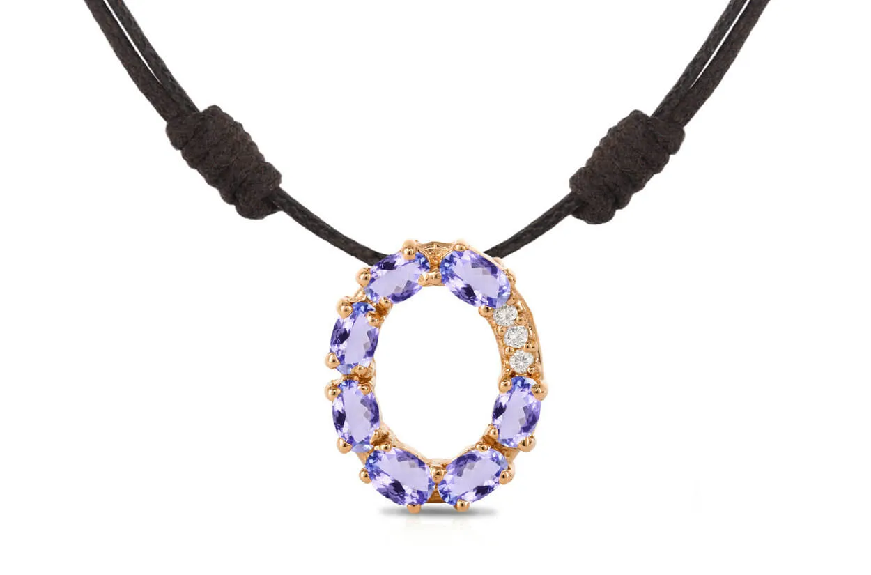 Pendant Letter O Initial 18kt Gold