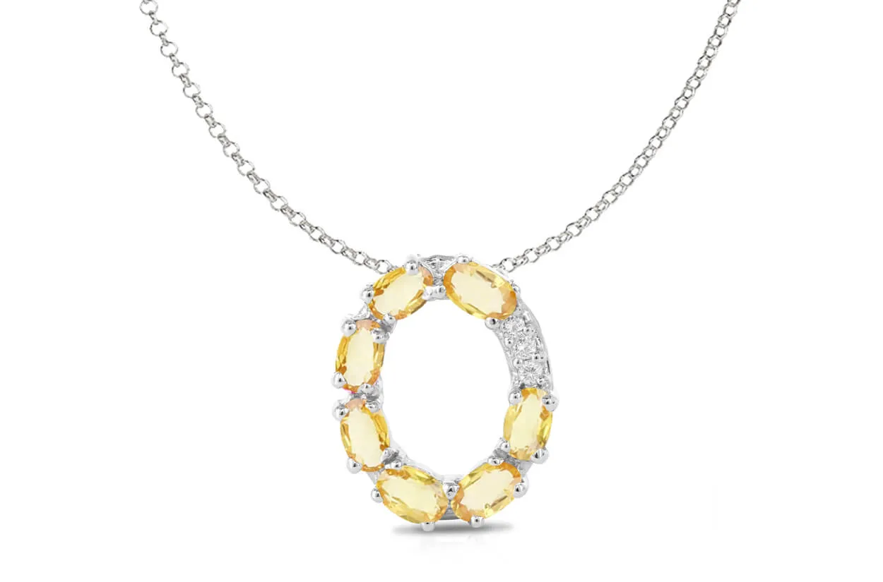 Pendant Letter O Initial 18kt Gold