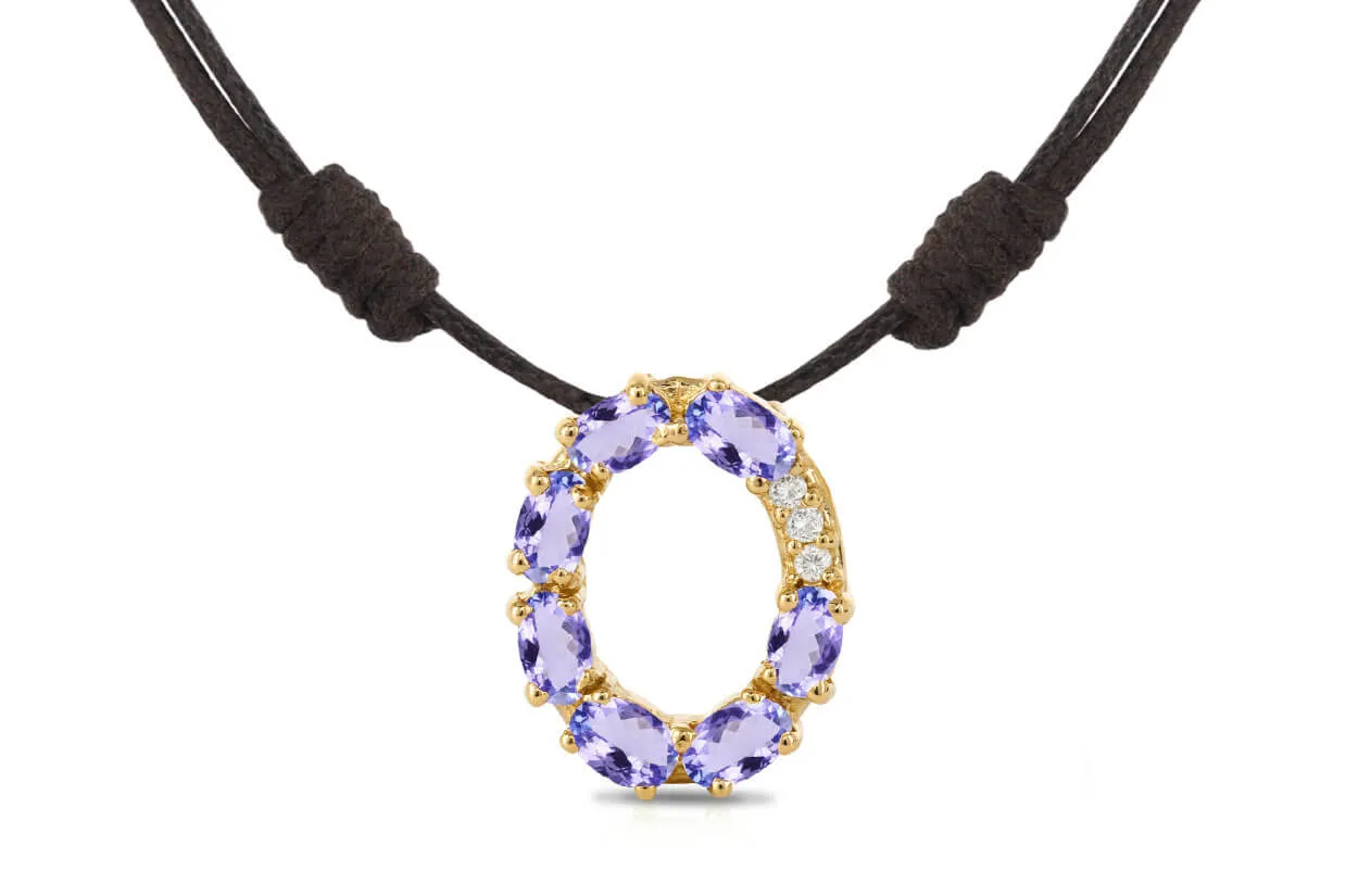 Pendant Letter O Initial 18kt Gold