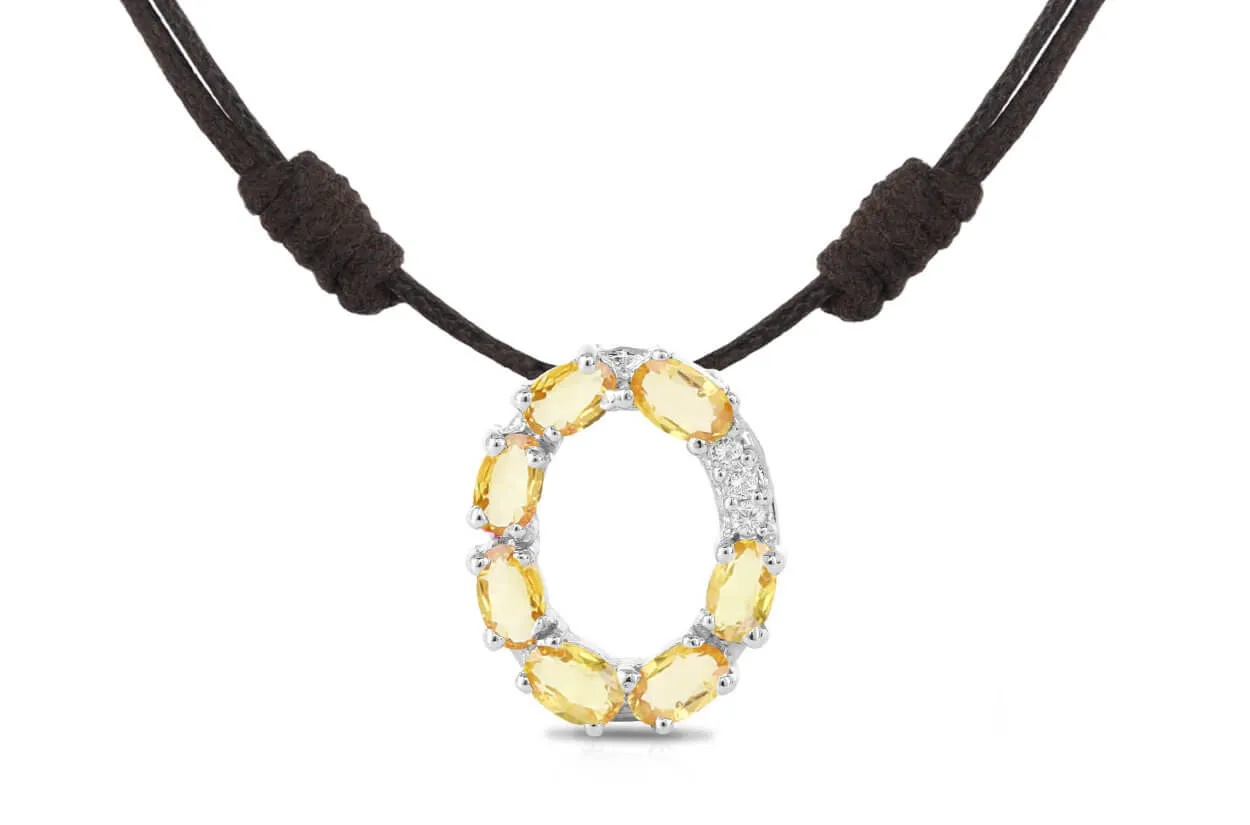 Pendant Letter O Initial 18kt Gold