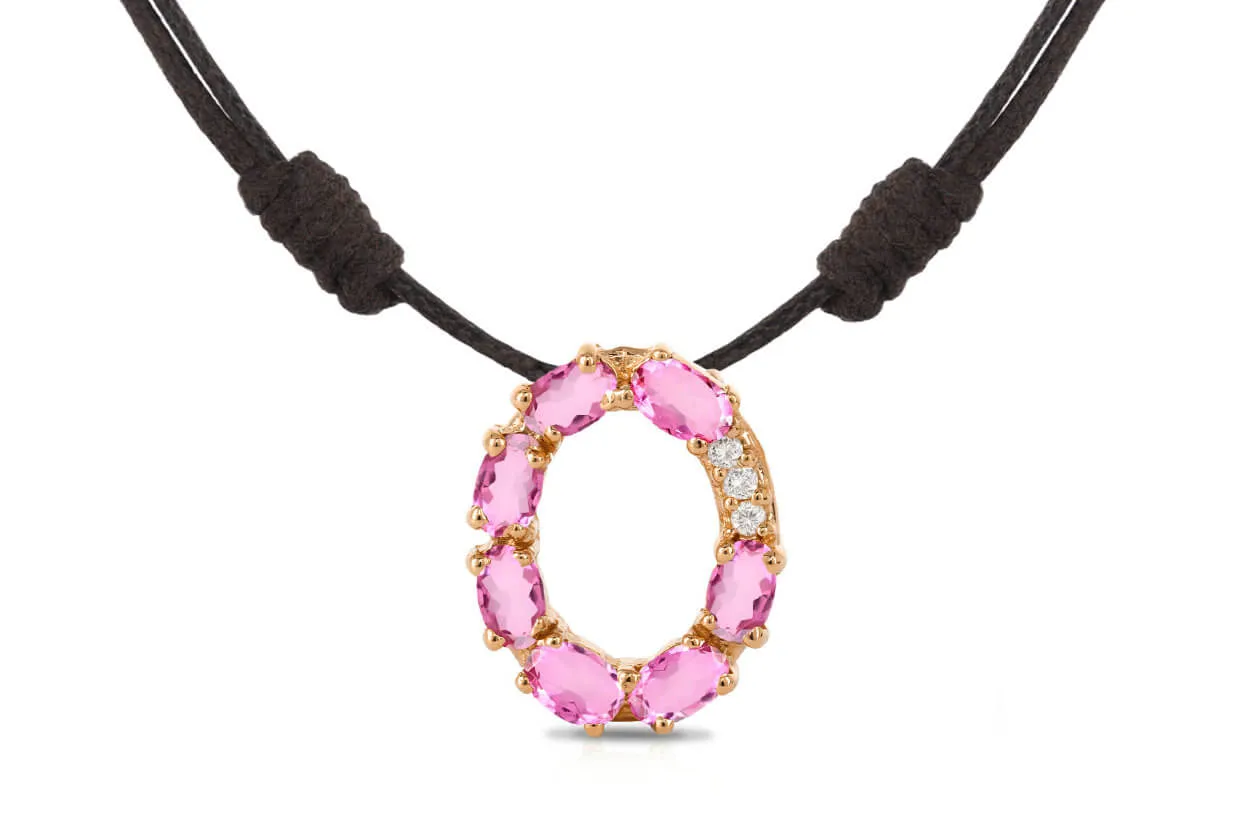Pendant Letter O Initial 18kt Gold